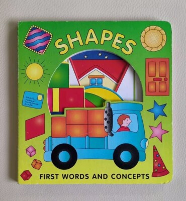 Shapes First Words And Concepts 1997 Emma Books Board Book