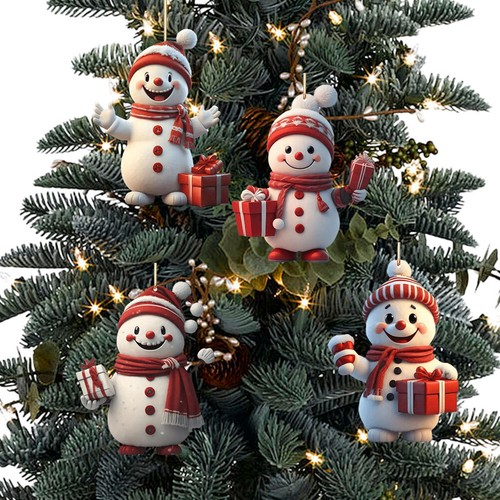 Snowman Christmas Tree Pendant Cute Hanging Ornaments Decorative Party Favors QD - Picture 11 of 24