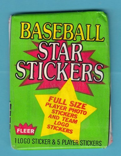1986 Fleer Star Stickers 5 card Unopened Pack -- 2 pack lot