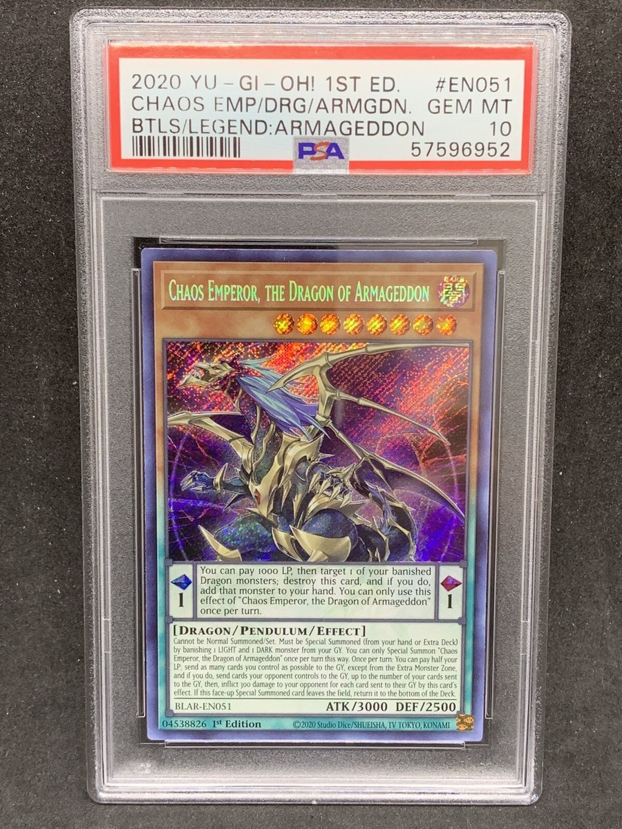 Chaos Emperor The Dragon Of Armageddon PSA 10 Gem Mint BLAR Chaos Emperor The Dragon Of Armageddon PSA 10 Gem Mint BLAR