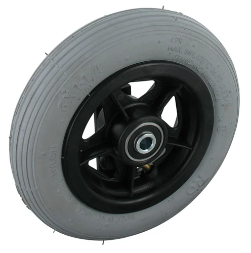 Lenkrolle mit Feststeller Rad 150mm Luftreifen Kugellager Tragfähigkeit:60KG - Bild 2 von 2