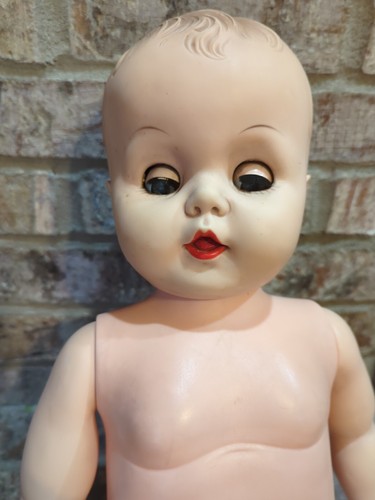 Vintage Sleepy Eyed Babydoll 255 Modeled Hair Eyelashes 23 Inches W/ Outfit - Picture 17 of 24