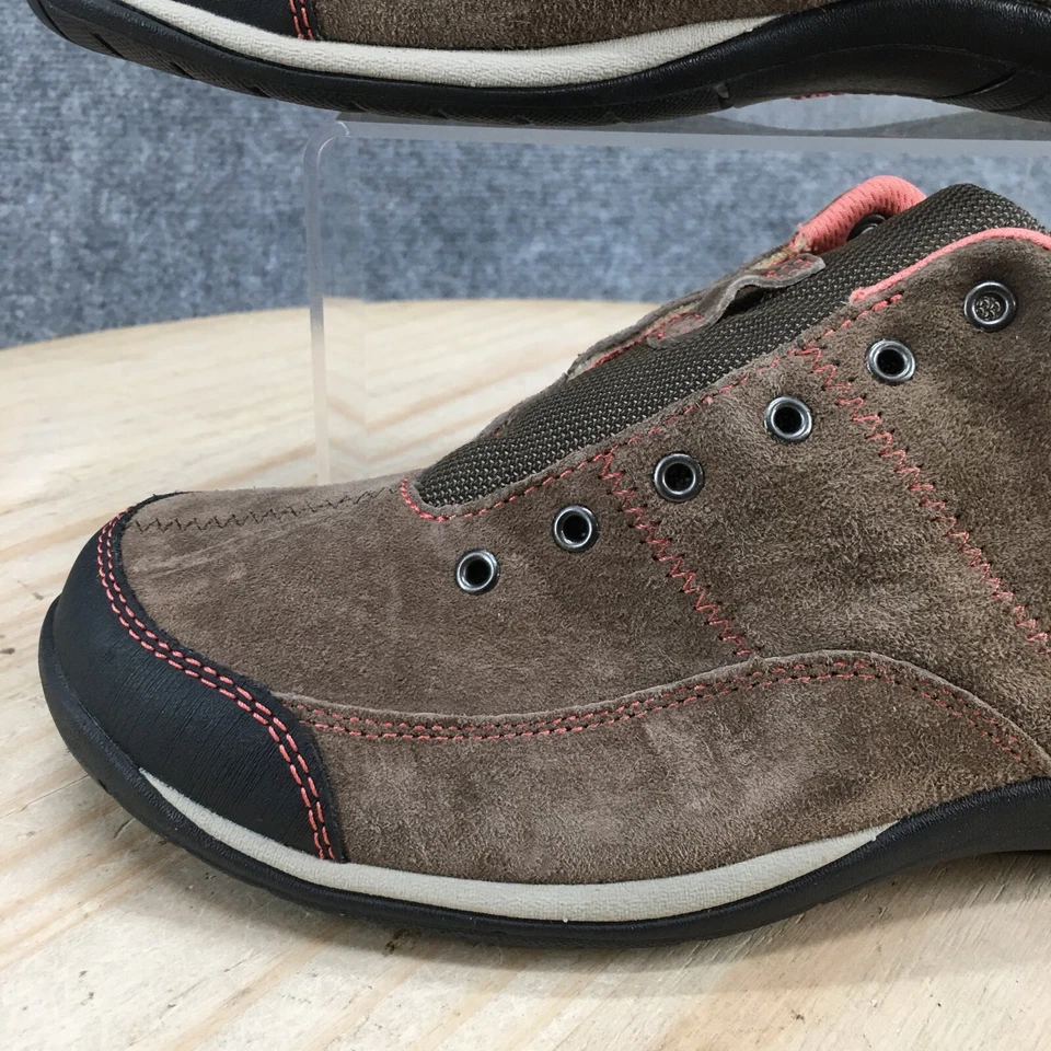 LL Bean Shoes Womens 8.5 M Beansprout Sporty Lace Up Low Sneakers Brown Suede - Image 3 of 4