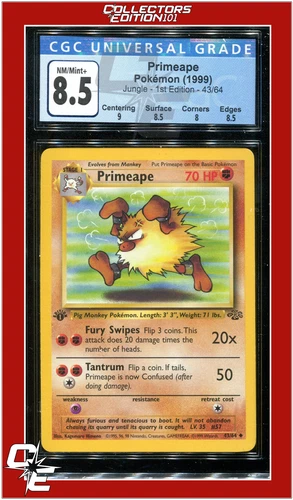 Jungle 43 Primeape 1st Edition CGC 8.5