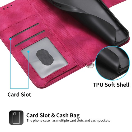 For Google Pixel 9/8/7/6 Pro 8A 7A 6A Shockproof Leather Wallet Case Flip Cover - Picture 59 of 78