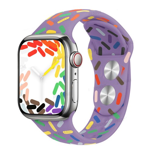 Pour Apple Watch Series Ultra 8 7 6 SE Bracelet Silicone Pride Edition 38-49 mm - Photo 22/22