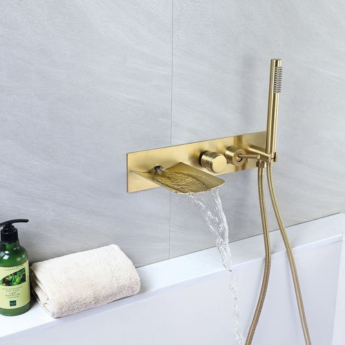 Wall Mount 5PCS Waterfall Shower Set Bathtub Mixer Basin Faucet Handheld Tap - Picture 7 of 7