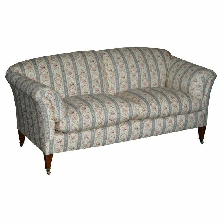 ANTIQUE HOWARD & SONS PORTARLINGTON LARGE SOFA ORIGINAL TICKING UPHOLSTERY
Opens in a new window or