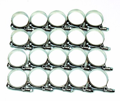 #ad #ad T Bolt Hose Clamp Stainless Steel Intake Silicon 1.5quot; 1.75quot; 2quot; 2.25quot; 2.5quot; 2.75quot; $43.99