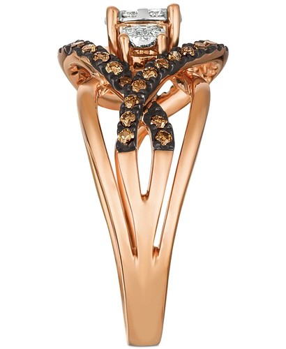 Le Vian Chocolatier 14K Rose Gold Diamond Ring Sz 7 NWT Cocktail Jewelry - Picture 3 of 4