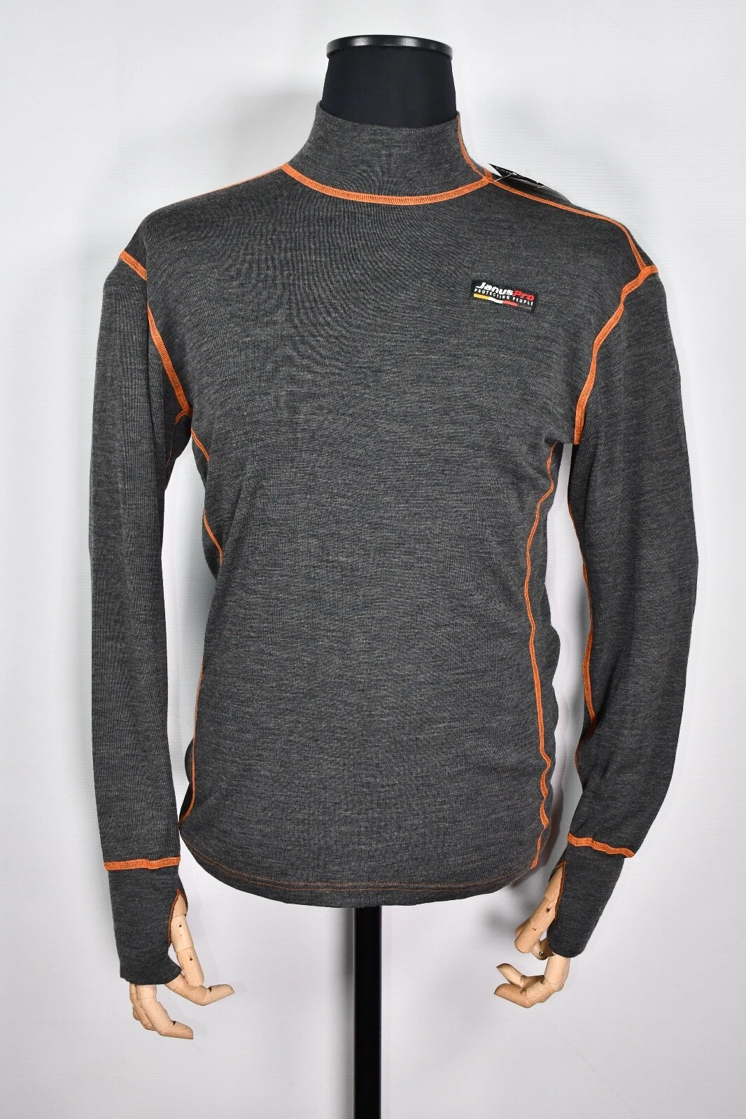 Janus Pro Norway Merino Wool Turtleneck Men's Base Layer Top Hiking Men's size M