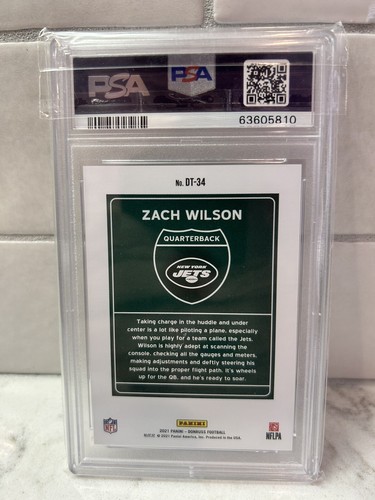 2021 Donruss ZACH WILSON RC Downtown PSA 10 GEM MT 10 SSP - Picture 2 of 2