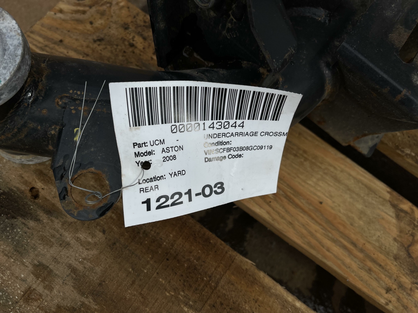 2006-2011 ASTON MARTIN V8 VANTAGE REAR SUSPENSION SUBFRAME CROSSMEMBER OEM