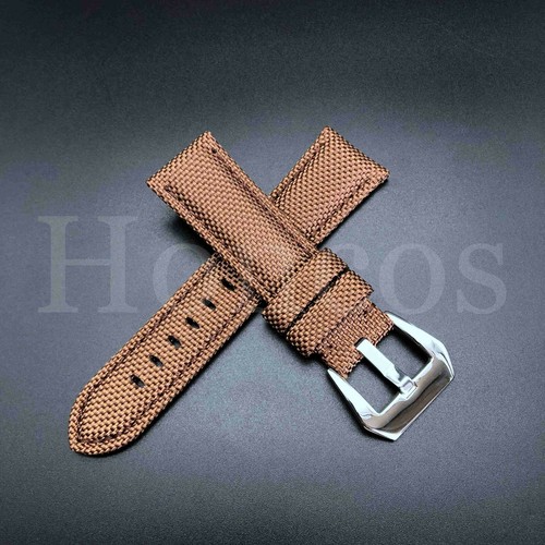 22 - 26 MM Black Leather Canvas Diver Band strap Fits for NVICTA Russian New - Picture 81 of 92