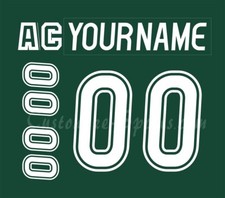Everett Silvertips Customized Number Kit for 2024-Present Green Uniform