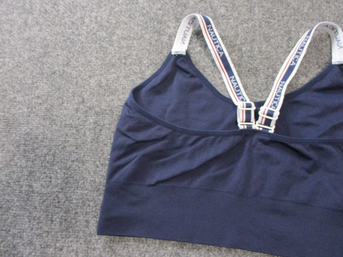 Nautica Sports Bra Women's Medium Blue Polyester Swoosh Athletic Logo - Picture 9 of 10