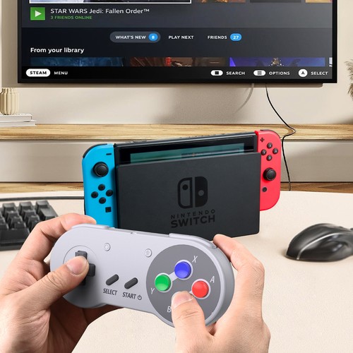 2PCS Wireless 2.4G SNES Controller For Super NES Switch Online/ Switch 2 PC SNES - Picture 10 of 17