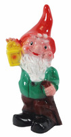 Gartenzwerg Figur Zwerg H 18 Cm Mit Laterne Stehend Gartenfigur Aus Kunststoff
