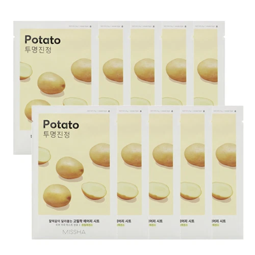 MISSHA Airy Fit Sheet Mask Potato 10ea Brightening, Smoothness K-beauty