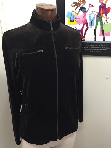 Chico's Damen Jacke Mohawk dunkelbraun Samt Chico's Gr. 0 / 4 Neu