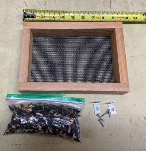 Bird Feeder - Small Size cedar tray type bird feeder for Wooden deck railing. - Picture 4 of 4
