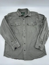 Vintage Woolrich Mackinaw Long Sleeve Shirt Jacket Green Men's Large EUC 70s