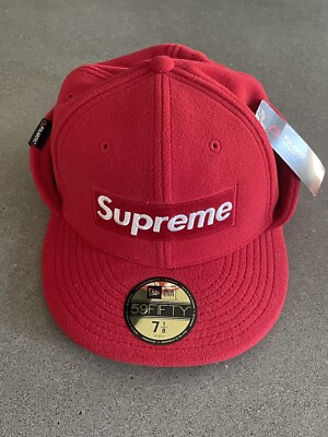DS: Supreme x New Era Polartec Ear-Flap “Red” Sz 7 1/8 | eBay