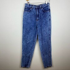 Vintage Stefano Acid wash 80s high rise tapered mom jeans size 12