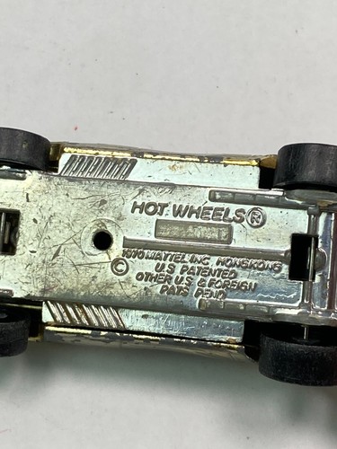 Hot Wheels 1970 Gold Chrome Rodger Dodger Diecast Toy Car Big Wheel Hong Kong - Picture 6 of 6