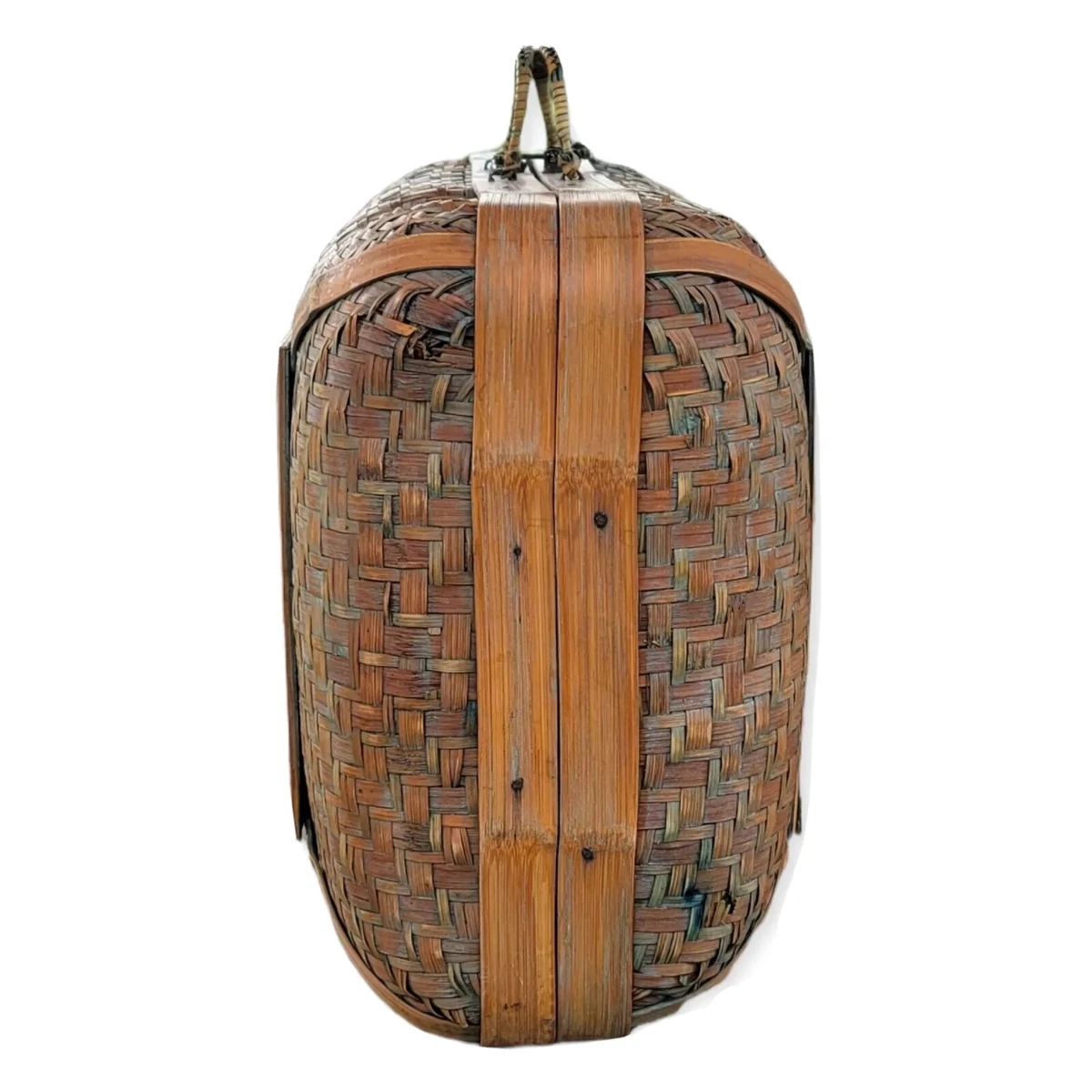 Antique sales wicker suitcase