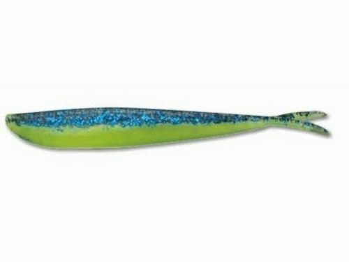 LUNKER CITY Fin-S Fish 4" 10cm 10 Stück Gummiköder Gummifisch Blue Chartreuse - Bild 1 von 1