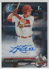 2017 Bowman Chrome Prospects - ZACH KIRTLEY - 1ST BOWMAN AUTO #CDA-ZK Cardinals
