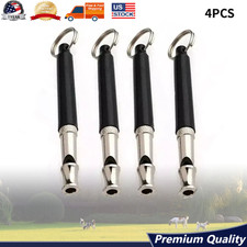 4x Black Dog Training Whistles UltraSonic Obedience Stop Barking Pet Sound Pitch