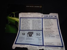 2002 Buick LeSabre orig. window sticker plus sales catalog book with specs,