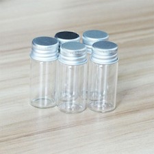 7ml Tiny Perfume Aluminum Glass Bottles Essential Vials DIY 10-100pcs Storing