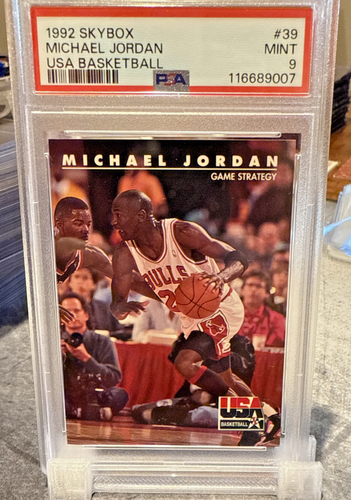 1992 SKYBOX #39 MICHAEL JORDAN USA BASKETBALL PSA 9 MINT CHICAGO BULLS 🏀