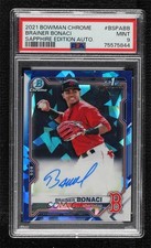 2021 Bowman Sapphire Edition Chrome Prospects Brainer Bonaci PSA 9 MINT Auto 7p8