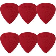 Ecopick Mini Guitar Picks, 0.60mm Light Thickness, RED 6-Pack Lot Set