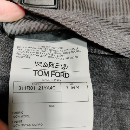 Tom Ford Suit Size 44R W38 L31 Slim Fit 2 Piece Grey Wool O'Connor IT54 - Picture 19 of 24