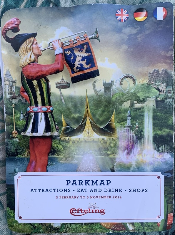 Efteling Park Holland Netherland Rides treasure chest MAP vintage figure mascot