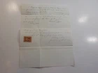 Civil War Document Wife 14th New Hampshire Aid Revenue Stamp Signature Antique