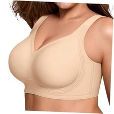Bras for Women Supportive Wireless Push Up Bra Full Coverage No XX-Large Nude