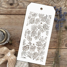 Pine Leaf Template Plastic Stencil Painting Embossing Craft Art Wall Airbrush