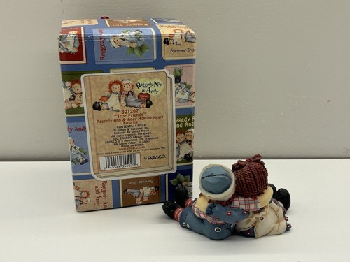 Figura Enesco Raggedy Ann & Andy True Friends muñecas de cerámica de colección coleccionistas - Imagen 2 de 4