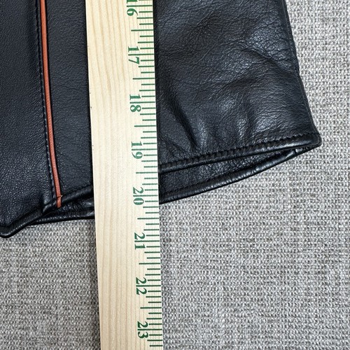 Harley-Davidson Womens Black Leather Riding Vest Size Small Embroidered Logo - Picture 7 of 13