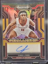 2022-23 Prizm Draft Picks College Penmanship Black/Gold Chris Lykes Auto /5