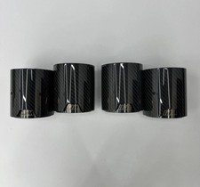 4 x BMW M2 M3 M4 M5 MP Gloss Black Carbon Fibre Exhaust Tips F87 F80 F82 F83 F10