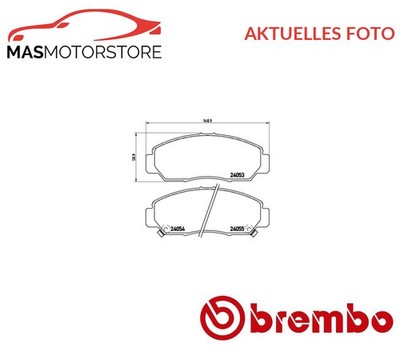 SATZ BREMSBELÄGE BREMSKLÖTZE VORNE BREMBO P 28 047 P FÜR HONDA FR-V