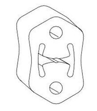 VEGAZ Auspuffgummi Auspuffhalter HOG-119 für HONDA CIVIC VIII Hatchback (FN, FK)