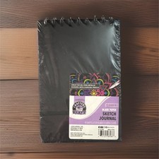 Crafters Closet Black Paper Sketch Journal Sketch Book 75 Sheets 4.72x6.88 in